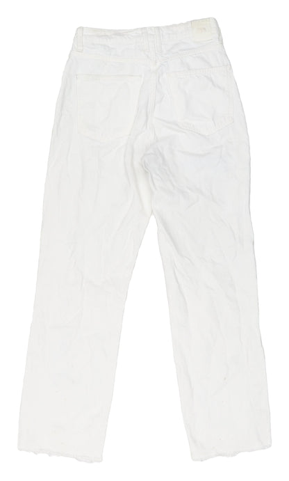 Zara Women's White Jeans Size 8 Cotton