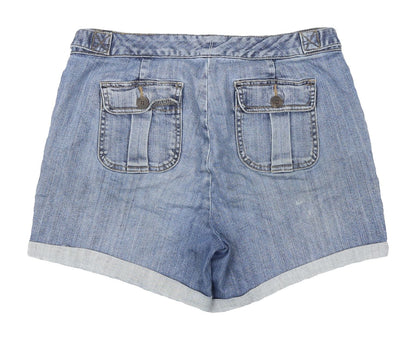 Lands' End Women's Blue Denim Chino Shorts, Size 8