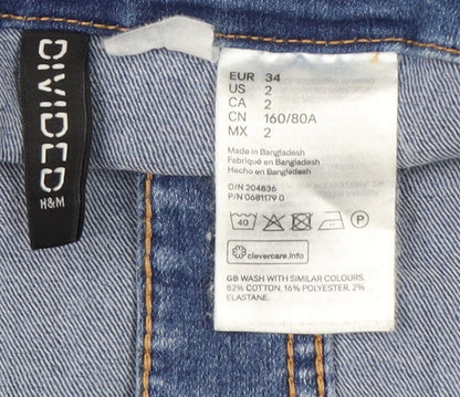 H&M Women’s Blue Denim Pinafore Dress Size 6