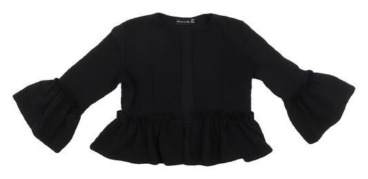Womens UK Size 10 PRETTYLITTLETHING Black Cardigan Jumper