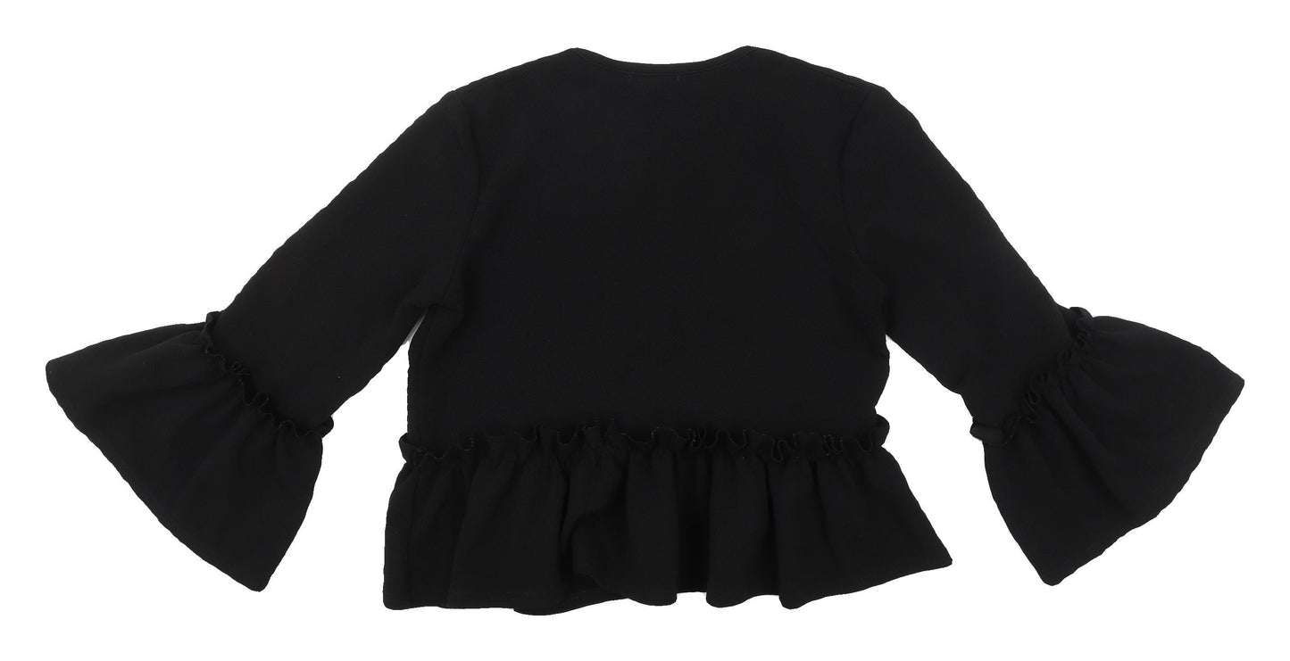 Womens UK Size 10 PRETTYLITTLETHING Black Cardigan Jumper
