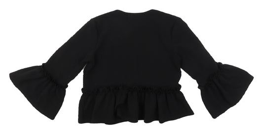 Womens UK Size 10 PRETTYLITTLETHING Black Cardigan Jumper