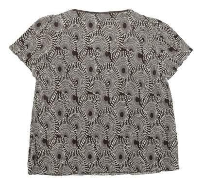 Womens UK Size XL BM Brown Tunic Blouse