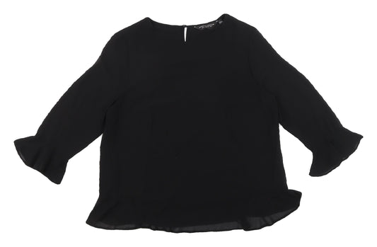 Womens UK Size 14 Dorothy Perkins Black  Blouse