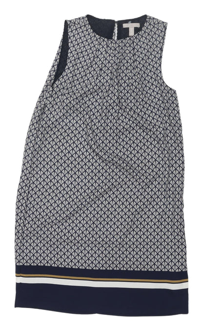 H&M Women's Geometric Shift Dress UK 8 Multicolour