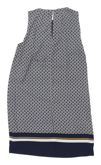 H&M Women's Geometric Shift Dress UK 8 Multicolour
