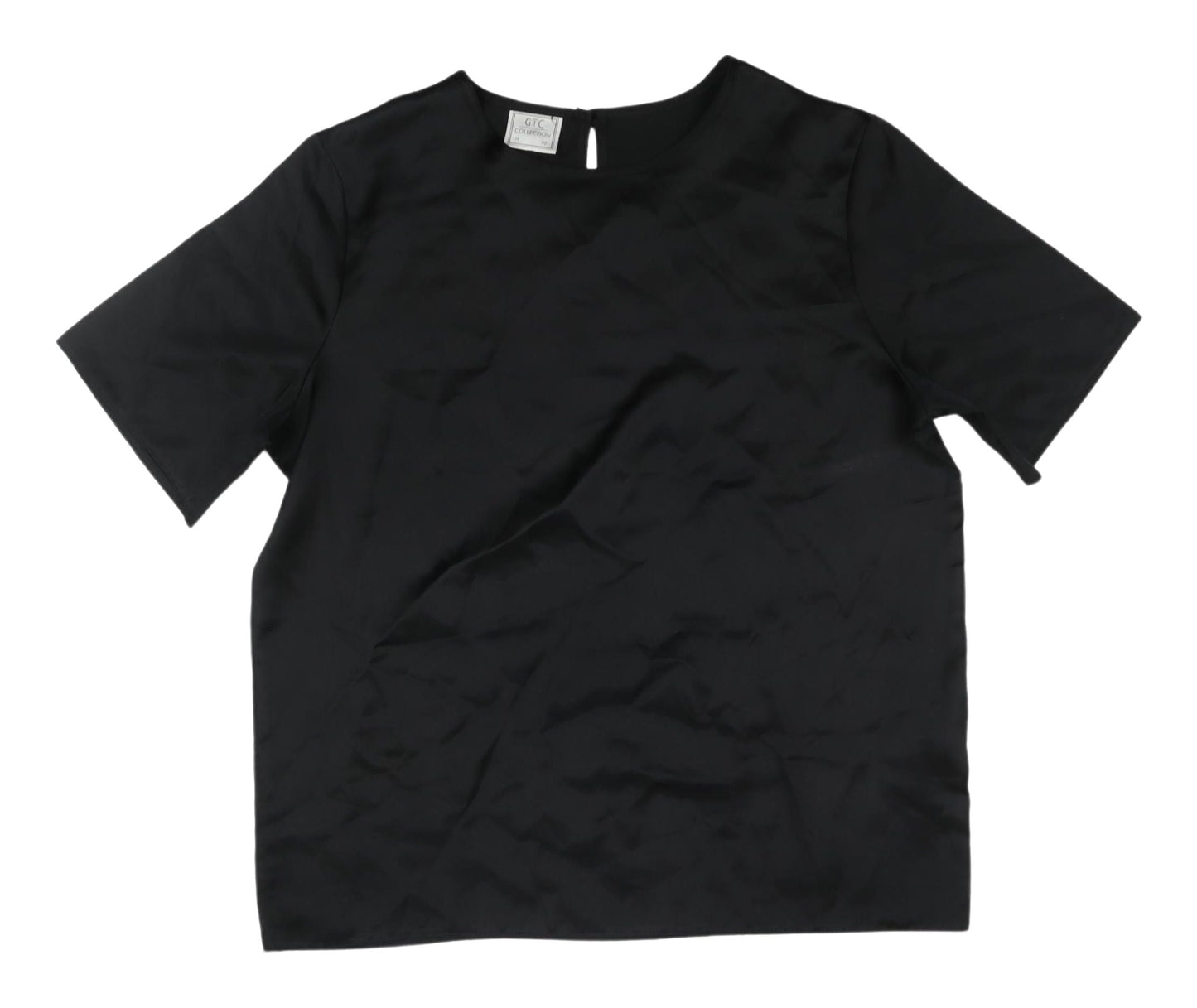 GTC Collection Black Blouse, Women's Size 14, Short Sleeve
