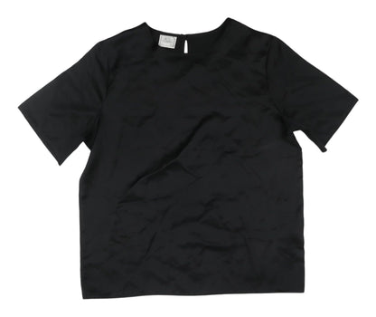 GTC Collection Black Blouse, Women's Size 14, Short Sleeve