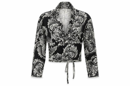 Womens UK Size M Miss Selfridge Black Wrap Blouse