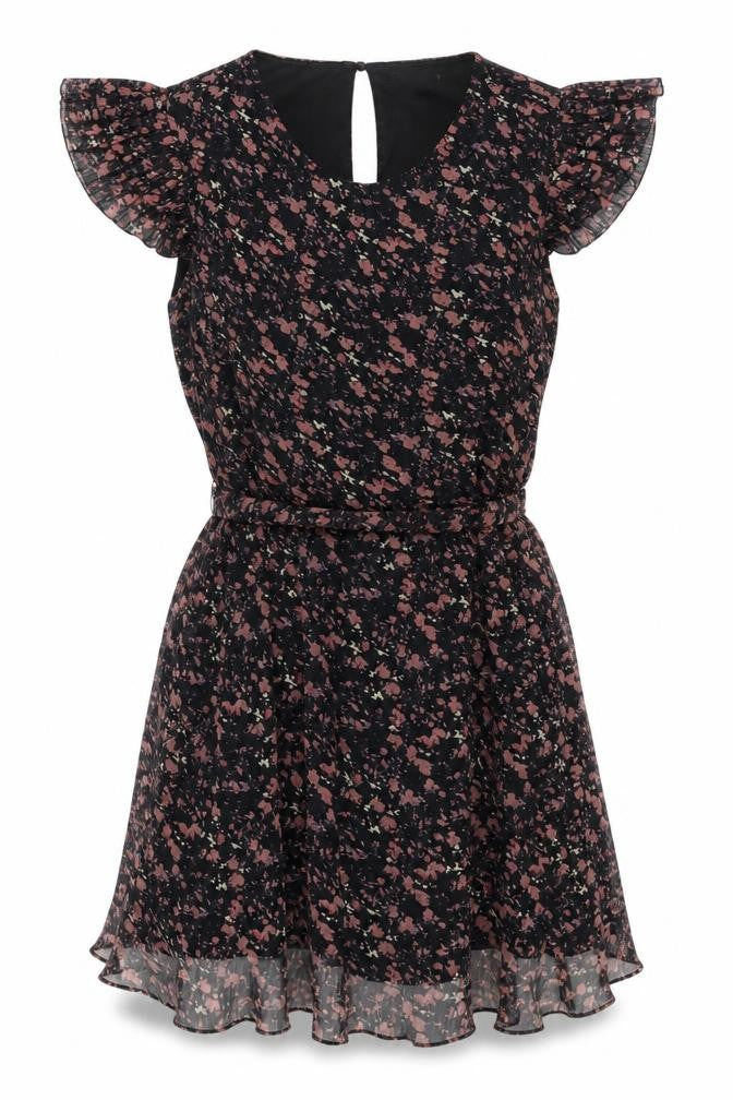 TFNC London Women's Black Floral A-Line Dress Size 5