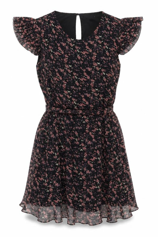 TFNC London Women's Black Floral A-Line Dress Size 5