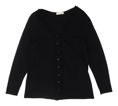 Womens UK Size M Bonmarché Black Cardigan Jumper