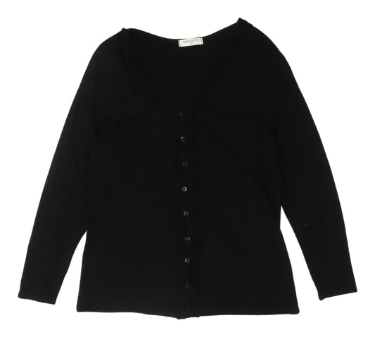 Womens UK Size M Bonmarché Black Cardigan Jumper