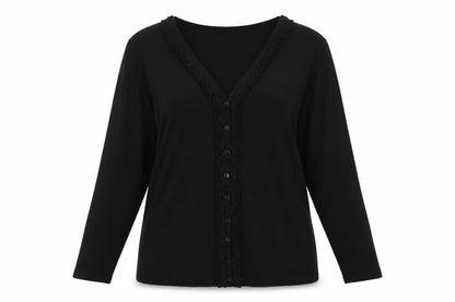 Womens UK Size M Bonmarché Black Cardigan Jumper