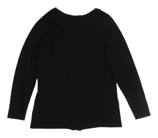 Womens UK Size M Bonmarché Black Cardigan Jumper
