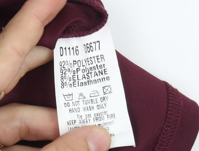 AX Paris Women's Red Lace Midi Bodycon Dress Size 10