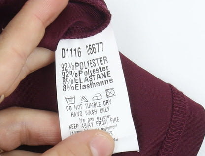 AX Paris Women's Red Lace Midi Bodycon Dress Size 10