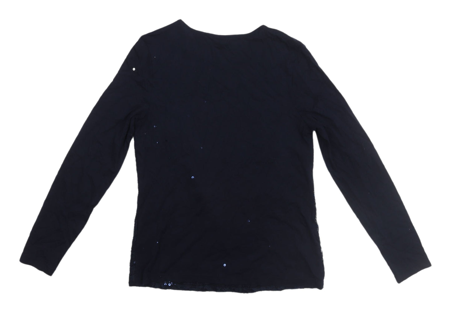 Womens UK Size 8 Marks and Spencer Blue Basic T-Shirt