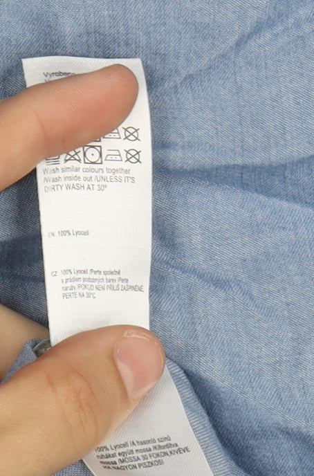 F&F Women's Blue Shift Knee Length Casual Dress, Size 14