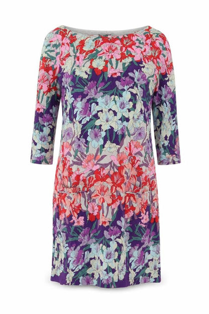 Warehouse Women's Multicoloured Floral Shift Dress Size 14