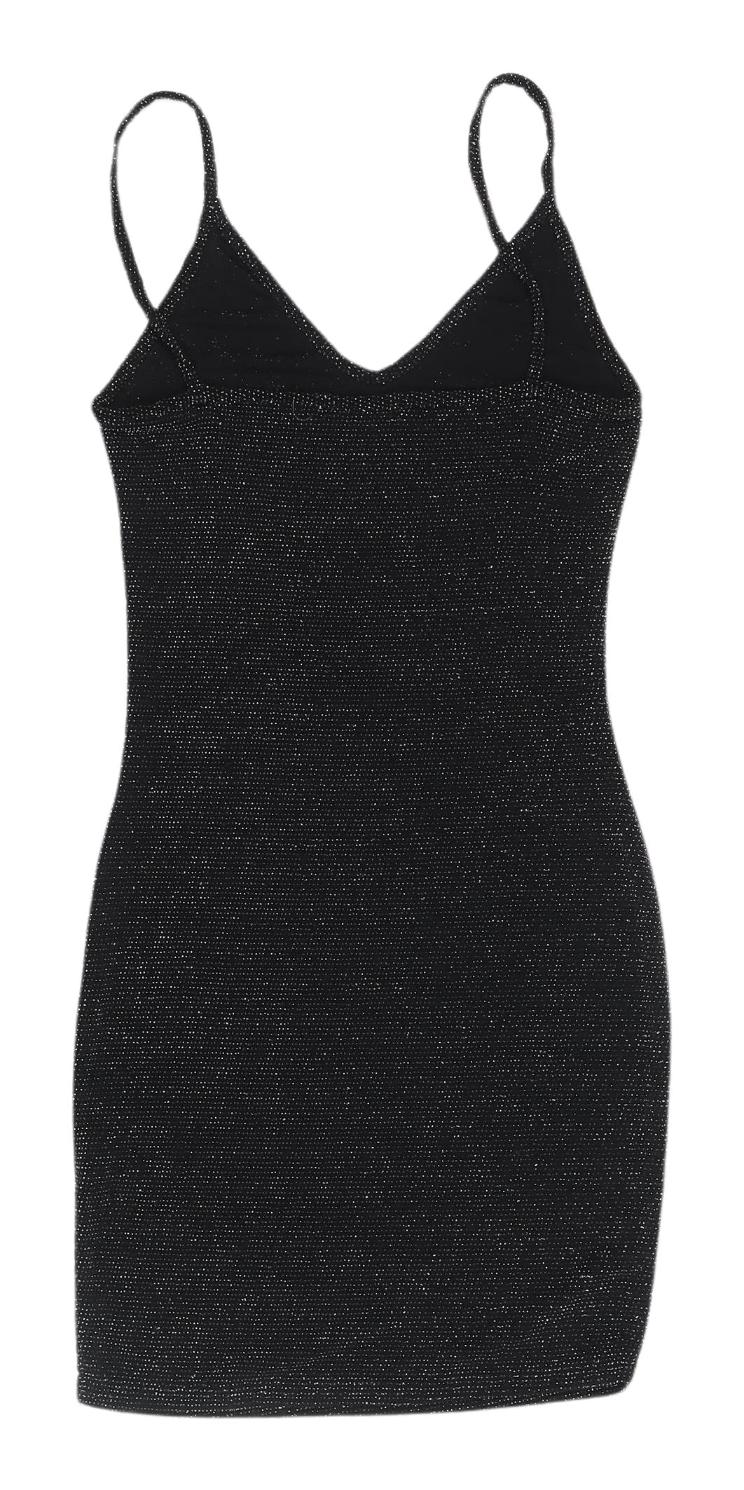 PrettyLittleThing Black Bodycon Dress, Size 6