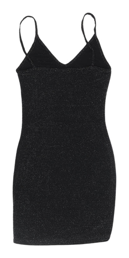 PrettyLittleThing Black Bodycon Dress, Size 6