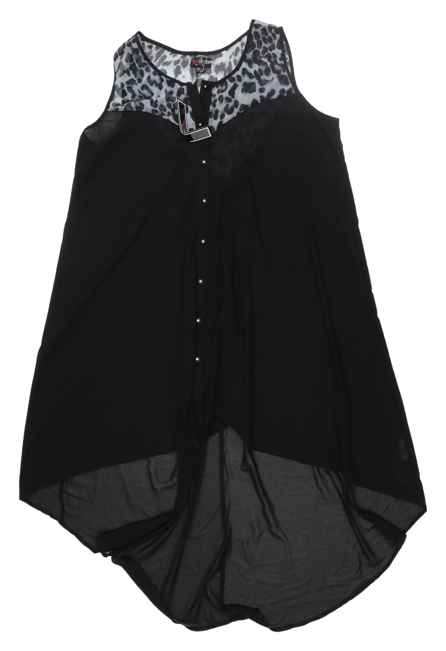 Lovedrobe Black Hi-Low Sleeveless Trapeze Dress