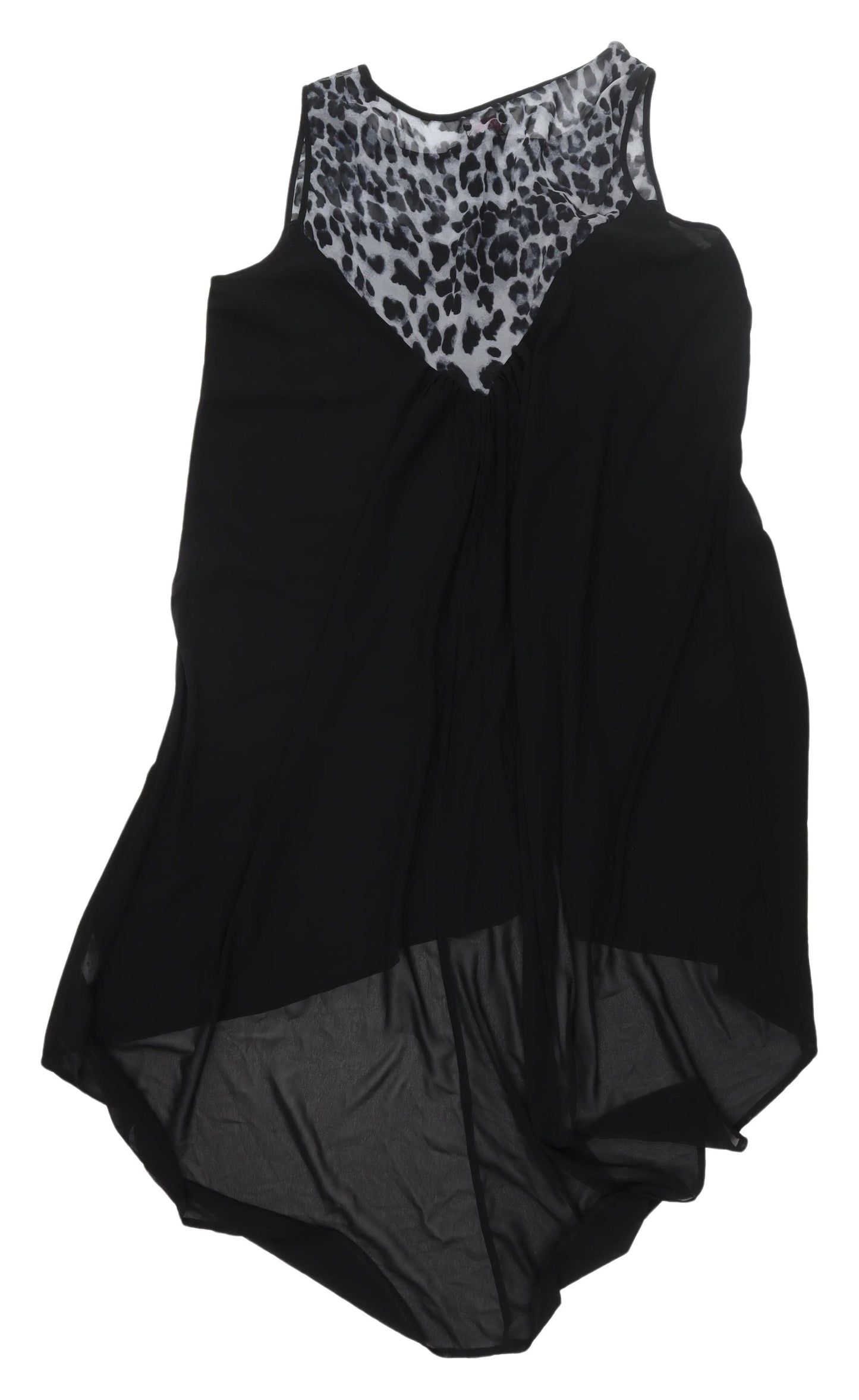 Lovedrobe Black Hi-Low Sleeveless Trapeze Dress