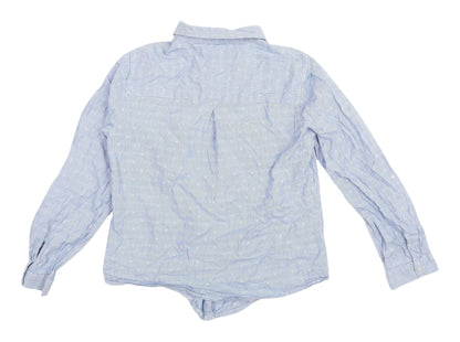 M&Co Women's Blue Button-Up Shirt, UK 10, Classic Style