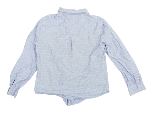 M&Co Women's Blue Button-Up Shirt, UK 10, Classic Style