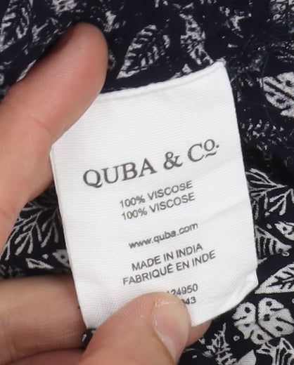 Womens UK Size 12 Quba & Co Black Basic Blouse