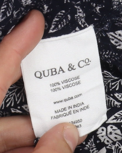 Womens UK Size 12 Quba & Co Black Basic Blouse