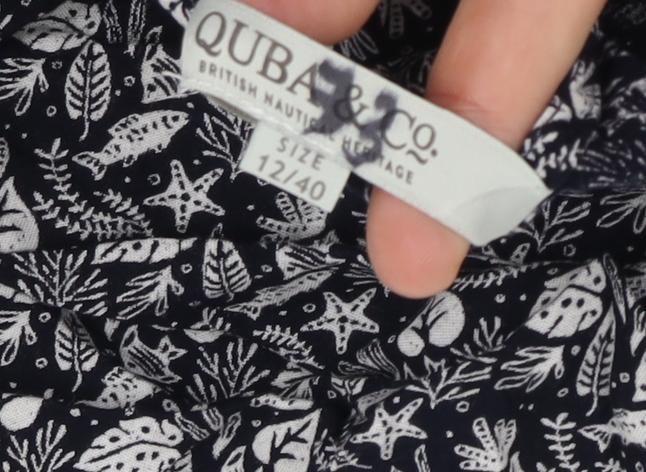Womens UK Size 12 Quba & Co Black Basic Blouse