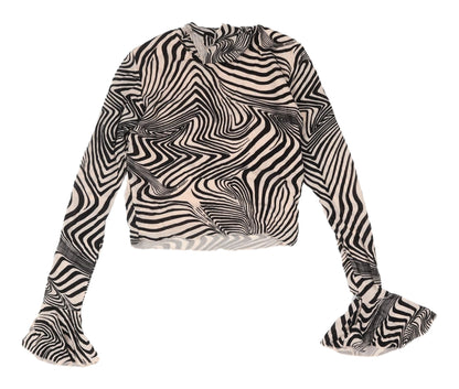 Nasty Gal Women's Black Cropped Mock Neck Blouse