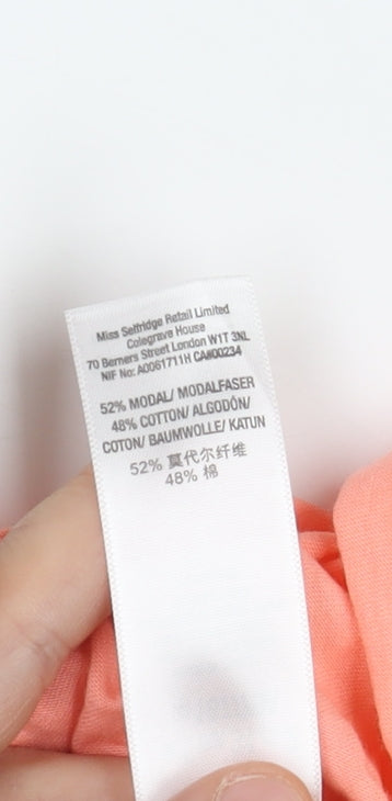 Miss Selfridge Women's Orange Camisole Tank Top UK 6