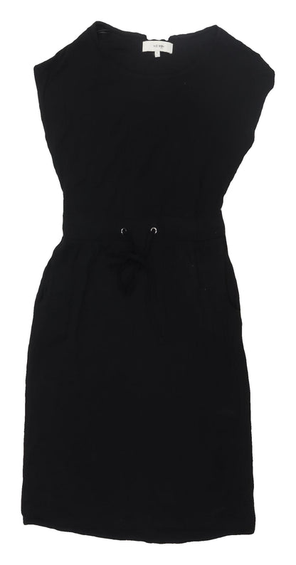 Next Black Knee Length Shift Dress, Size 6