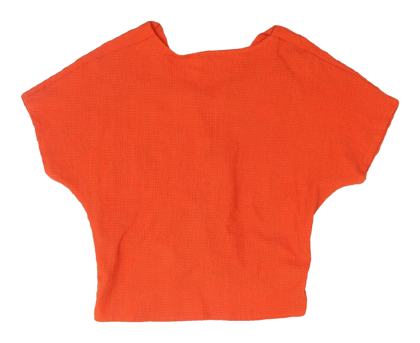 Womens UK Size 12 Zara Orange Cropped Blouse