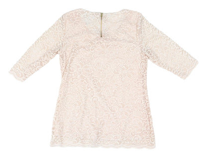 Ruth Langsford Beige Lace Blouse, Women's XS, Party Style