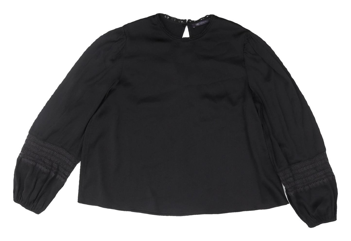 Womens UK Size 18 Marks and Spencer Black  Blouse