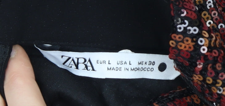Womens UK Size L Zara Multicoloured Tunic Blouse