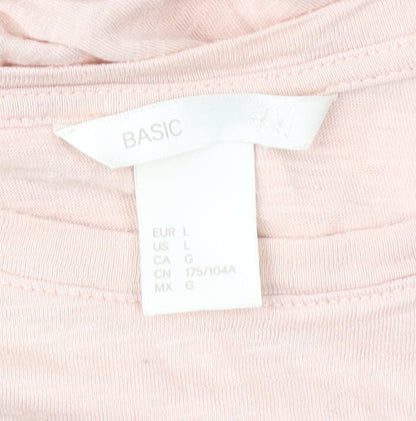 Basic Women's Beige A-Line Dress, Size 12, Summer Casual