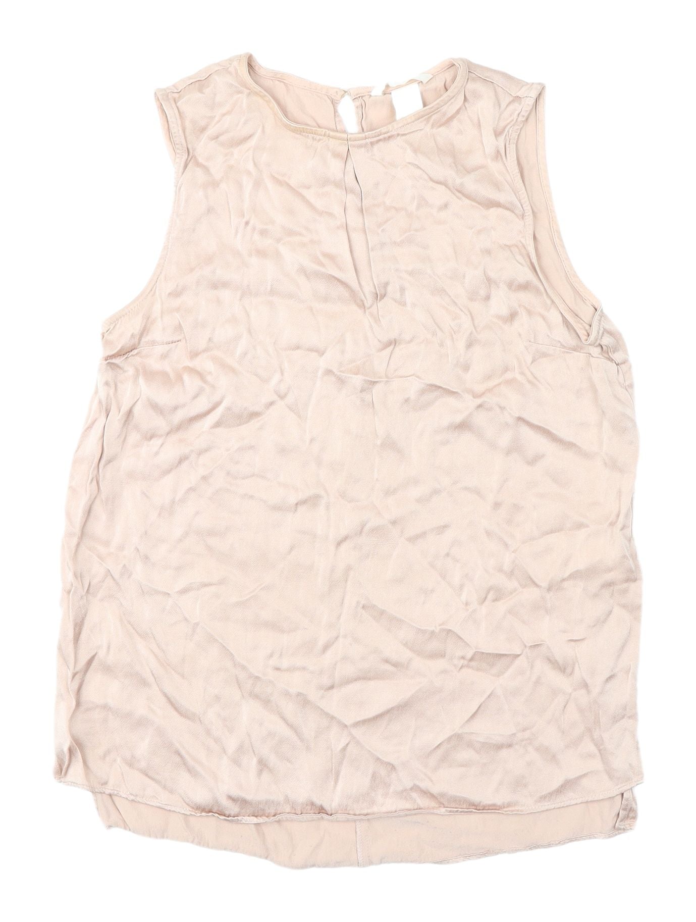 Womens UK Size 6 H&M Beige Basic Blouse