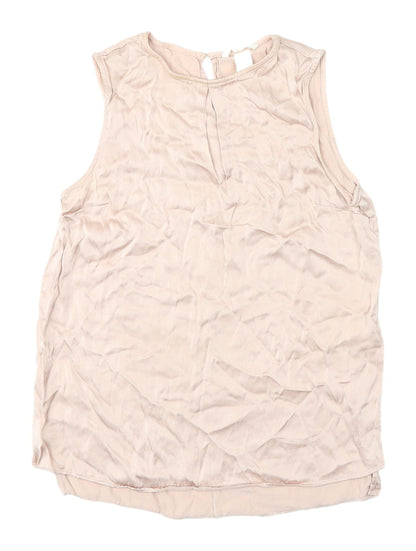 Womens UK Size 6 H&M Beige Basic Blouse