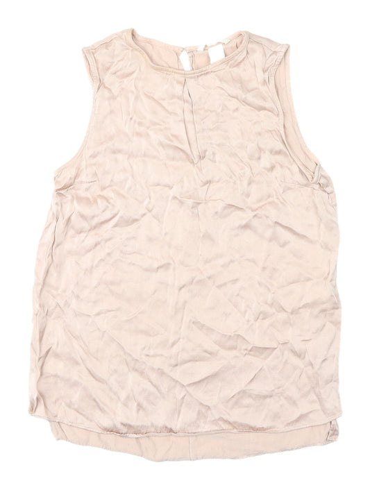 Womens UK Size 6 H&M Beige Basic Blouse