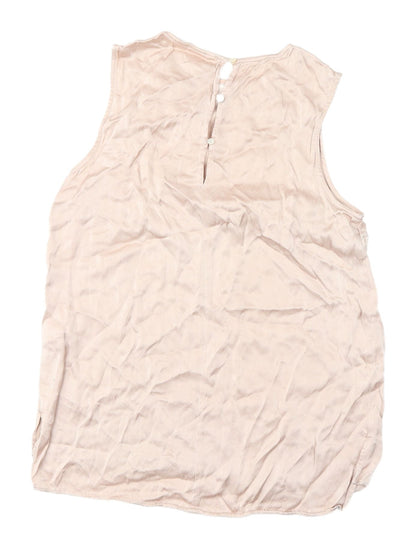 Womens UK Size 6 H&M Beige Basic Blouse