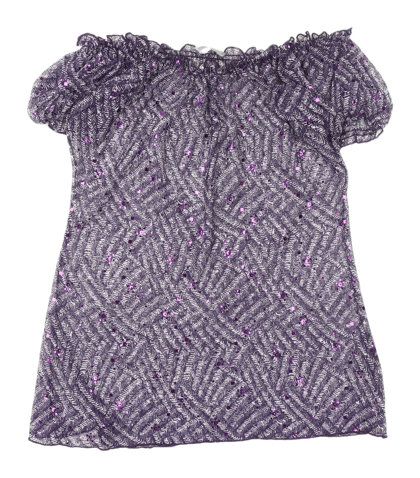 Womens UK Size 18 Marks and Spencer Purple Tunic Blouse