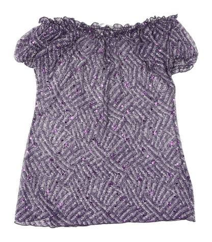 Womens UK Size 18 Marks and Spencer Purple Tunic Blouse