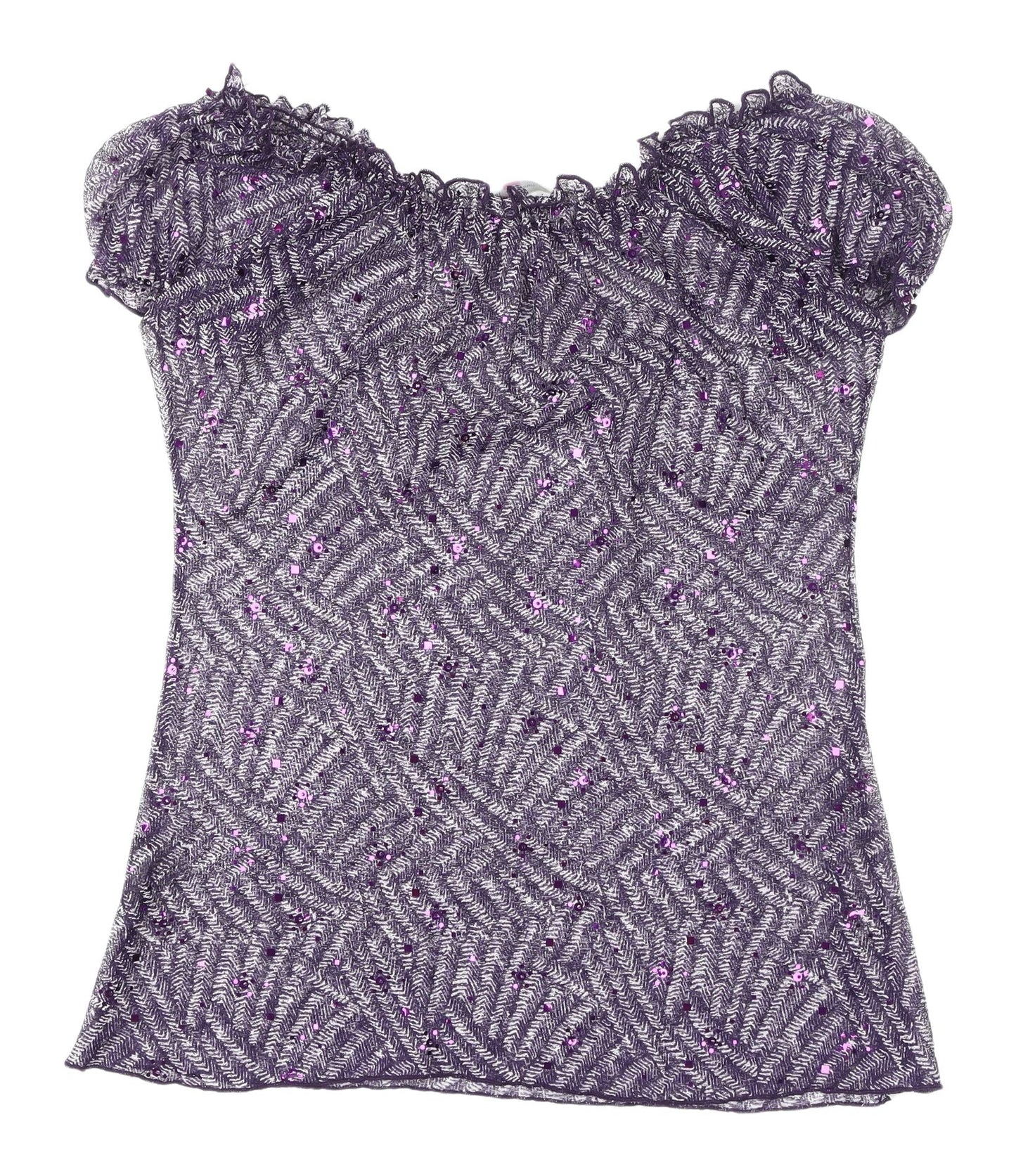 Womens UK Size 18 Marks and Spencer Purple Tunic Blouse