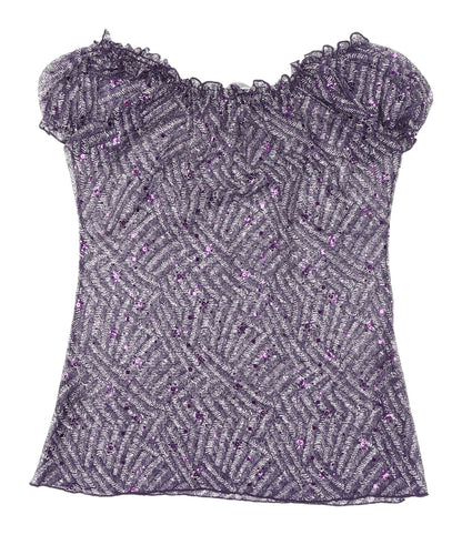 Womens UK Size 18 Marks and Spencer Purple Tunic Blouse