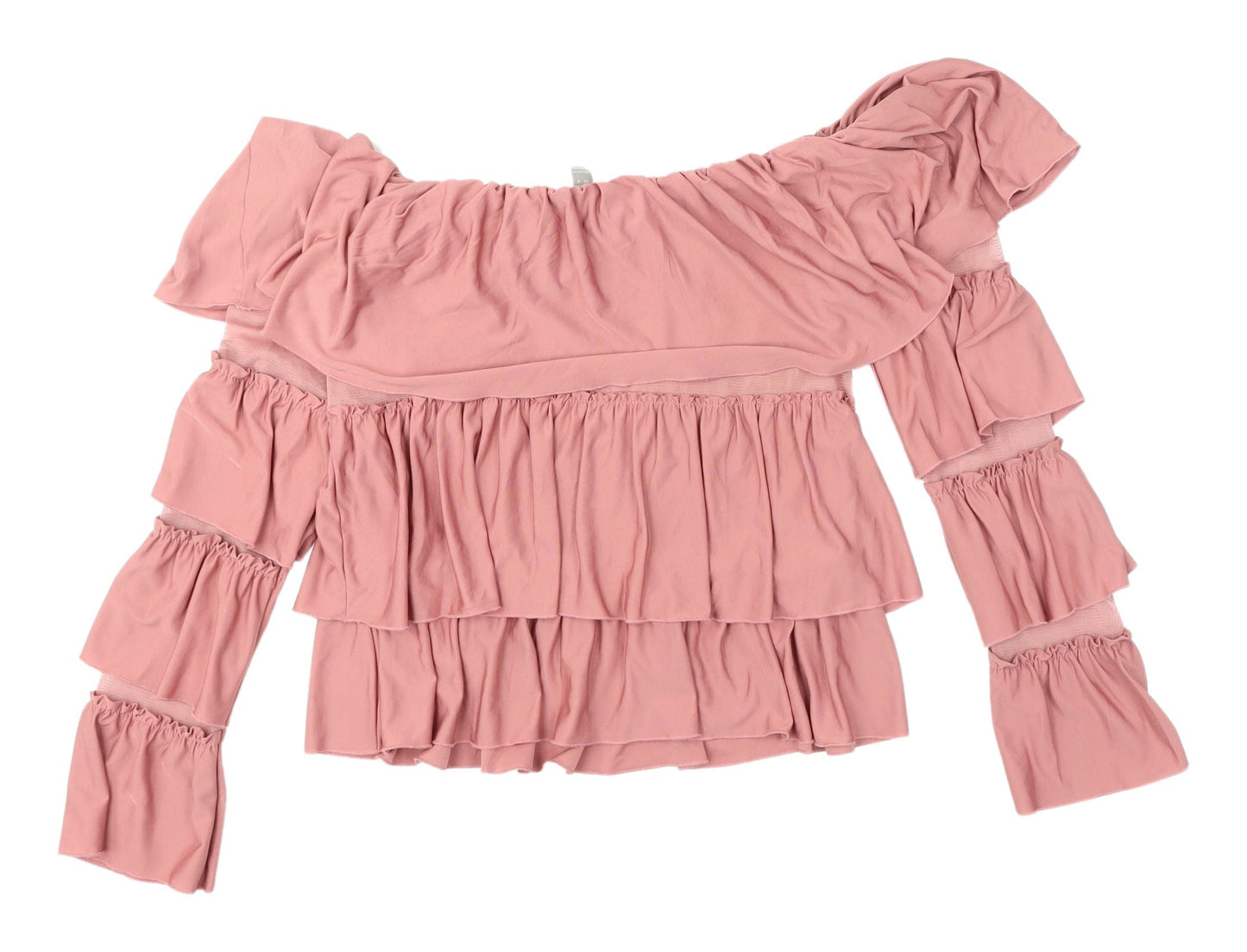 Womens UK Size 12 ASOS Pink Off the Shoulder Blouse